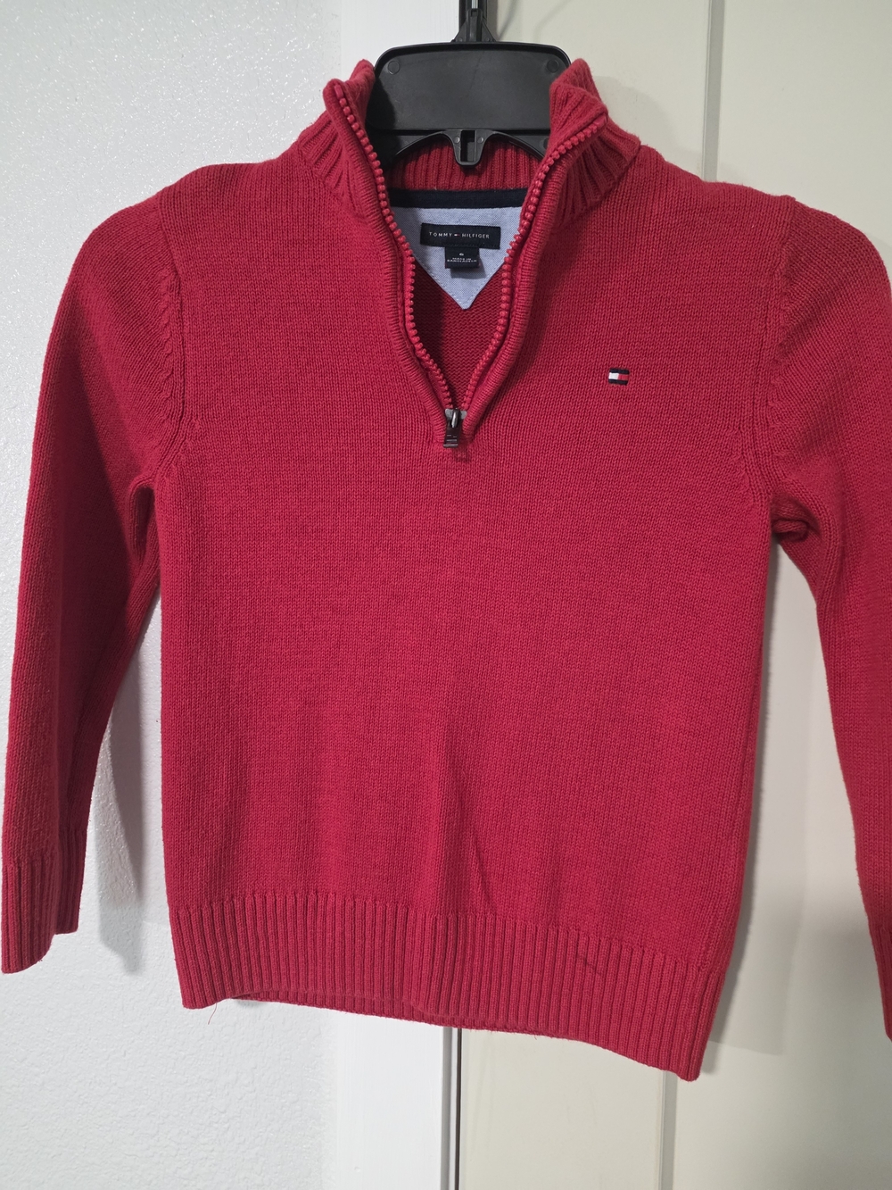 Tommy Hilfiger Boy's Red Half-Zip Sweater